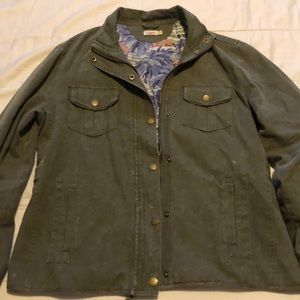 Distressed Green Faherty Jacket